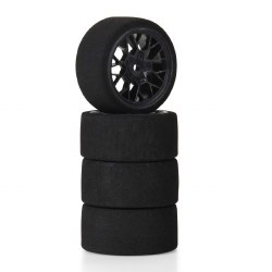 Pro-Line Fifty6 Foam Tire Mounted on Circuit Black Wheel 8mm Hex (4)