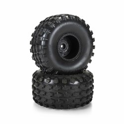 Pro-Line Dirt Hawg 2.0 F/R 2.6" MT Tires Mounted Arrma Stock Wheel Black (2) for ARRMA QUAKE & GORGO