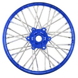 1/4 Pro-Spec Aluminum V2 Bead Front Wheel, Assembled, Blue: Promoto-MX