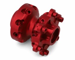 Pro-Spec Aluminum Front Hub, Red: Promoto-MX