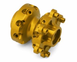 Pro-Spec Aluminum Front Hub, Gold: Promoto-MX