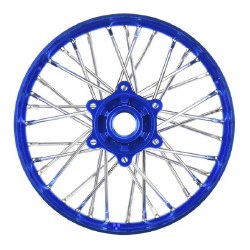 1/4 Pro-Spec Aluminum V2 Bead Rear Wheel, Assembled, Blue: Promoto-MX