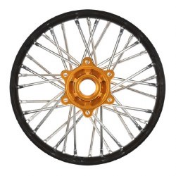 1/4 Pro-Spec Aluminum V2 Bead Rear Wheel, Assembled, Black/Gold: Promoto-MX