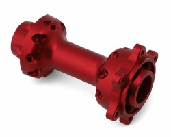 Pro-Spec Aluminum Rear Hub, Red: Promoto-MX