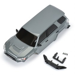 Pro-Line Racing 2024 Toyota 4Runner Hard Body Painted (Lunar Rock Gray) and Assembled for Axial SCX2 Pro-Line Racing 2024 Toyota 4Runner Hard Body Painted (Lunar Rock Gray) and Assembled for Axial SCX2