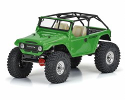 1979 Toyota Land Cruiser FJ40 Clear Body with Trail Cage & Scale Molded Accessories for 12.3" (313mm