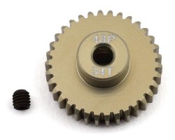 ProTek RC 48P Lightweight Hard Anodized Aluminum Pinion Gear (3.17mm Bore) (34T)