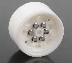 OEM Plastic 0.7 Beadlock Wheels (White)