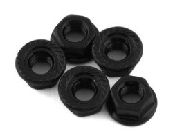 M4 Low Profile Flanged Lock Nut (Black)