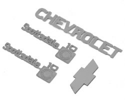 RC4WD TF2 Chevrolet K10 Scottsdale Molded Hard Body Metal Emblem Set