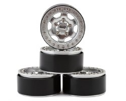 "RC4WD KMC 1.7"" Hex Rock Crawler Beadlock Wheels (Silver) (4)"