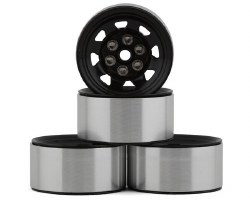 Stamped Steel 0.7 Stock Beadlock Wheels (Black)