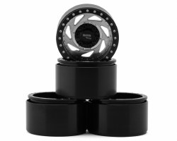 "RC4WD Moto Metal 1.7"" Change Up Deep Dish Beadlock Wheels (Black/Silver) (4)"