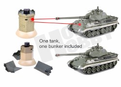 1:28 R/C BATTLE TANK KING TIGER VS BUNKER