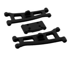 Front A-Arms w/ Bulkhead(2),Black:GT2,T4,SC10,10.3