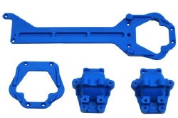 Front and Rear Upper Chassis/Diff Covers, Blue