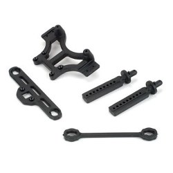 Shock Tower Body Mount, Blk: TMX 3.3, EMX