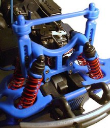 Shock Tower & Body Mount, Blue: TMX 3.3, EMX