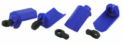 Shock Shaft Guards (4), Blue: TRA,Rally,DESC410R