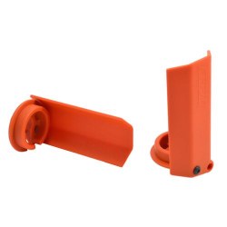 Shock Shaft Guards: Traxxas X-Maxx, Orange