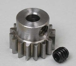 Steel Alloy Motor Pinion Gear 1/8"/.6 Mod, 16T