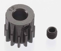 Extra Hard 12 Tooth Blackened Steel 32p Pinion 5mm