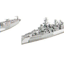 BATTLESHIP USS MISSOURI  (WWII)   1/1200