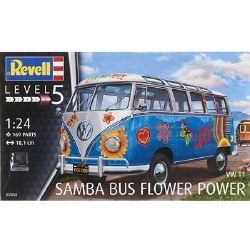 VW T1 SAMBA BUS, Flower Power,  1/24