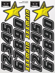 Numbers Carbon Sticker Sheet