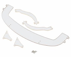 Sideways RC Polycarbonate Front Scale RB Splitter (Clear)