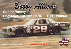 1/25 Bobby Allison #28 Ranier Racing Chevy Monte Carlo 1981 Winner Model Kit