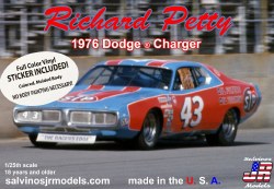 1/24 Richard Petty 1976 Dodge Charger with Vinyl Wrap Decals Model Kit