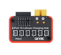SkyRC 6-Port 1S Lithium Battery Charging Hub with PH2.0 Connector