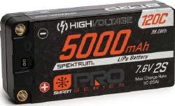 5000mAh 2S 7.6V Smart Pro Race HV LiPo 120C: 5mm