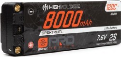 8000mAh 2S 7.6V Smart Pro Race HV LiPo 120C: 5mm
