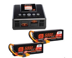 Smart Powerstage 4S Surface Bundle: (2) G2 5000mAh 2S LiPo IC5 & S250 Charger