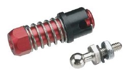 2-56 Aluminum Ball Link with Locking Sleeve (Red)