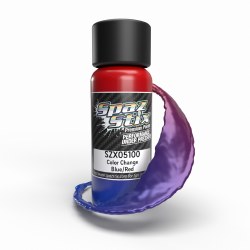 Spaz Stix Color Change Airbrush Paint, Blue/Red, 2oz Bottle