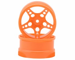 24K RC Technology 1/10 R-Fighter Drift Wheels (Orange) (2) (6mm Offset) w/12mm Hex