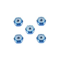 Tamiya JR 2mm Aluminum Lock Nut (Blue) (5)