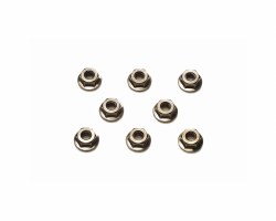 Tamiya Serrated Wheel Nut (Black) (8) (4mm)