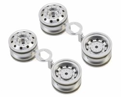 Tamiya TT-01 Type-E Racing Truck Wheels (Matte Chrome) (4)