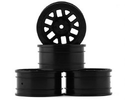 Tamiya CC-02 12-Spoke Off Road Wheels (Black) (4) (Front/Rear)