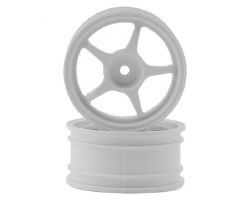 Tamiya 5-Spoke 1/10 On-Road Wheels w/Wheel Nuts (White) (2)