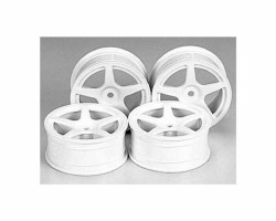 Tamiya 5-Spoke Wheel Medium Narrow (White) (4)