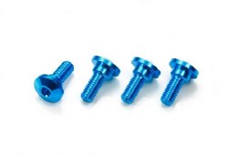 Tamiya Aluminum Servo Step Screws (Blue) (4)