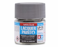 Tamiya LP-70 Gloss Aluminum Lacquer Paint (10ml)