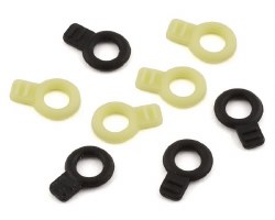 Tamiya JR Rubber Body Catches (Black /Yellow) (8)