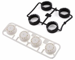 Tamiya JR Super Hard Low-Profile Tire & Reinforced Dish Wheel Set (White) (4)