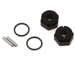 Topline Aluminum 12mm Wheel Hex Hubs (Neo Black) (2) (7mm Offset)